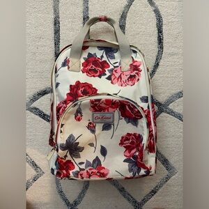 Cath Kidston Oilcloth Rose Print Pocket Backpack